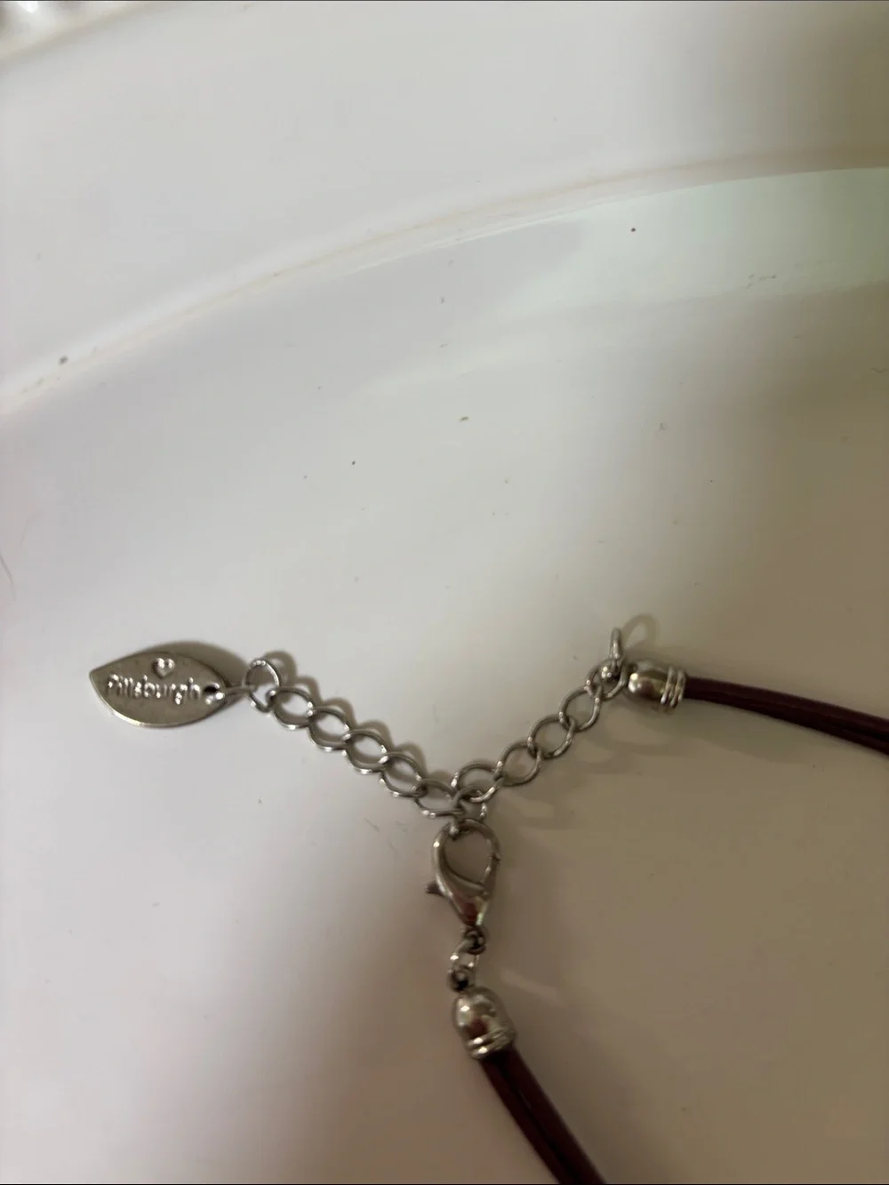 Elegant Purple Double-Strand Necklace with Sparkling Pavé Charm